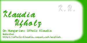 klaudia ufholz business card